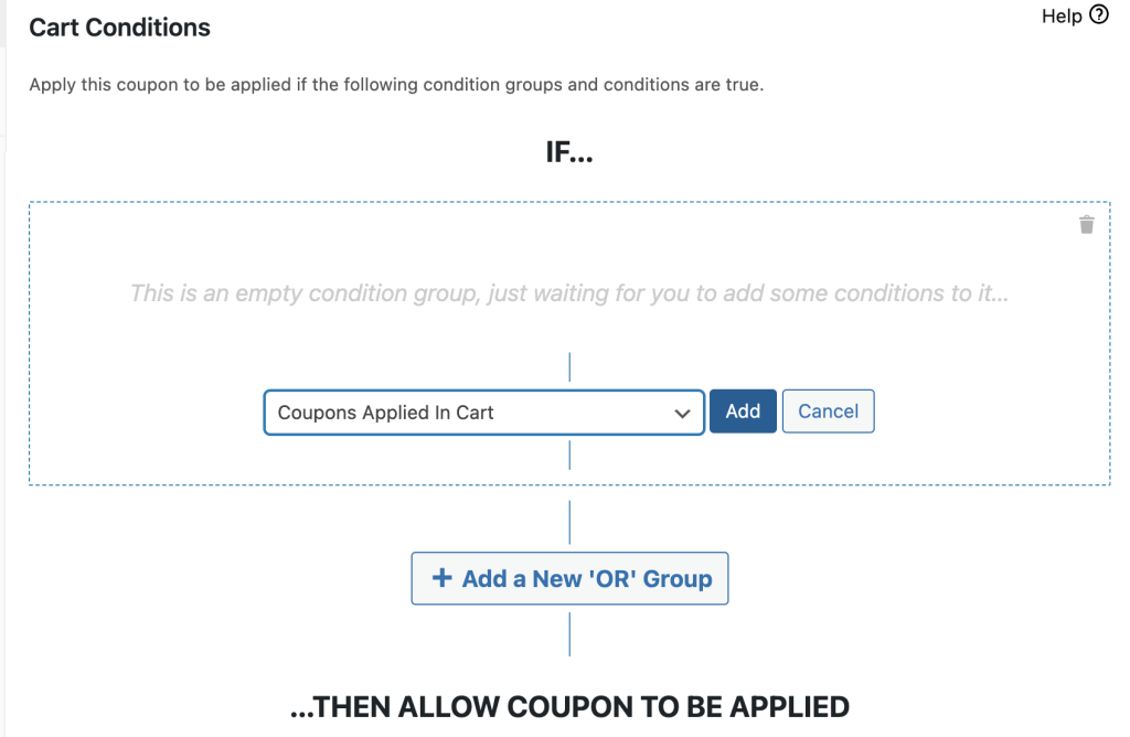 Advanced Coupons' new feature: "Coupons Applied In Cart" condition 
